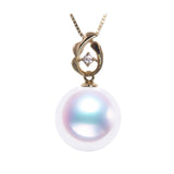 18K Gold 10.5-13mm Freshwater Pearl Pendant Necklace in AAAA Quality YongStrio 2006FW