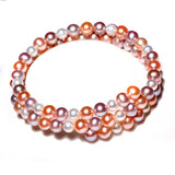 Genuine 4-6mm Multi-Color Freshwater Pearl Bracelet in AAA Quality -YongStrio 5002FM