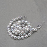 Silver Akoya Pearl Necklace 1026AS080186-4