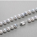 Silver Akoya Pearl Necklace 1026AS080186-5