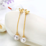 Genuine 7-7.5mm Akoya Pearl Earrings in AAA Quality YongStrio 3532aw