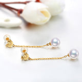 Genuine 7-7.5mm Akoya Pearl Earrings in AAA Quality YongStrio 3532aw