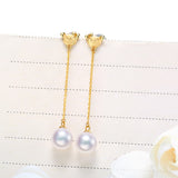 Genuine 7-7.5mm Akoya Pearl Earrings in AAA Quality YongStrio 3532aw