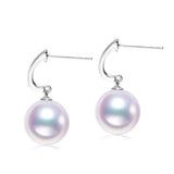 925 Sterling Silver 9.5-10mm Freshwater Pearl Earrings in AAAA Quality YongStrio 3526FW