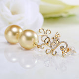 Golden South Sea Pearl Earrings 3533SG2