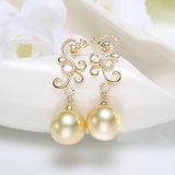 Golden South Sea Pearl Earrings 3533SG4