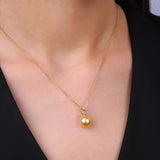 18K Gold 10-10.5mm Golden South Sea Pearl Pendant in AAA Quality YongStrio 2512SG