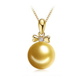 Genuine 9.5-10mm Golden South Sea Pearl Pendant in AAAA Quality YongStrio 2515SG