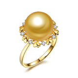 Golden South Sea Pearl Ring 4509SG-k