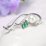 Genuine 9.5-10mm Freshwater Pearl Brooch in AAAA Quality YongStrio 6502FW