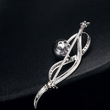 Genuine 9-9.5mm Tahiti Black Pearl Brooch in AAA Quality YongStrio 6501TB