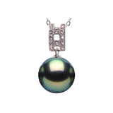 Genuine 9-11 Tahiti Black Pearl Pendant Necklace in AAA Quality  YongStrio 2014TB