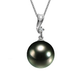 Genuine 11.5-12mm Tahiti Black Pearl Pendant in AAA Quality YongStrio 2510TB