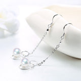 925 Sterling Sliver 7-7.5mm Japanese Akoya Pearl Earrings in AAAA Quality YongStrio 3511AW