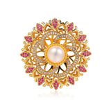 Genuine 10.5-11mm Freshwater Pearl Brooch in AA Quality YongStrio 6503FW