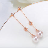 18K Gold  8.5-9mm Akoya Pearl Earrings in AAAA Quality YongStrio 3518AW