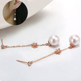 18K Gold  8.5-9mm Akoya Pearl Earrings in AAAA Quality YongStrio 3518AW