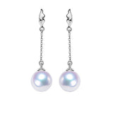 18K Gold 7.5-8mm Japanese Akoya Pearl Earrings in AAAA Quality YongStrio 3508AW