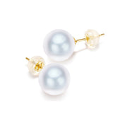 18K  Gold 7-10mm Freshwater Pearl Earrings in AAAA Quality YongStrio 3001FW