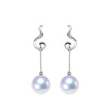 18K Gold 9-9.5mm Freshwater Pearl Earrings in AAAA Quality YongStrio 3503FW