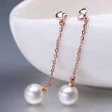 18K Gold 7.5-8mm Japanese Akoya Pearl Earrings in AAA Quality YongStrio 3506AW