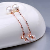 18K Gold 7.5-8mm Japanese Akoya Pearl Earrings in AAA Quality YongStrio 3506AW