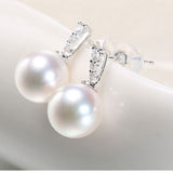 18K Gold 8-8.5mm Japanese Akoya Pearl Earrings in AAA Quality YongStrio 3510AW