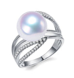 Genuine 9.0-9.5mm Freshwater Pearl Ring in AAAA Quality YongStrio 4501FW